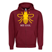 Burgundy Bee Cool Zipper Hoodie - Bettercallsaul