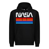 Black vintage retro nasa Premium Hoodie - artisFamous