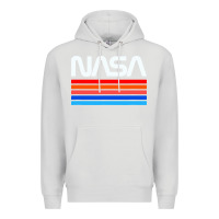Dove Grey vintage retro nasa Premium Hoodie - artisFamous