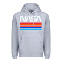 Heather Grey vintage retro nasa Premium Hoodie - artisFamous