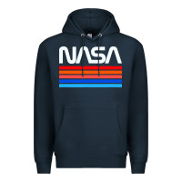 Navy vintage retro nasa Premium Hoodie - artisFamous