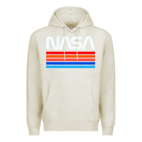Oatmeal Heather vintage retro nasa Premium Hoodie - artisFamous
