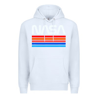 White vintage retro nasa Premium Hoodie - artisFamous