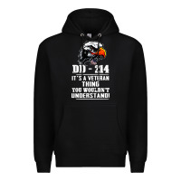 Black dd 214 Premium Hoodie - artisFamous
