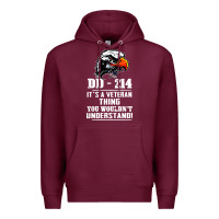 Burgundy dd 214 Premium Hoodie - artisFamous