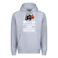 Heather Grey dd 214 Premium Hoodie - artisFamous