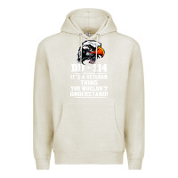 Oatmeal Heather dd 214 Premium Hoodie - artisFamous