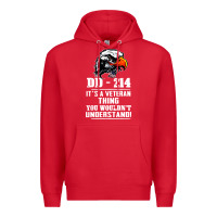 Red dd 214 Premium Hoodie - artisFamous