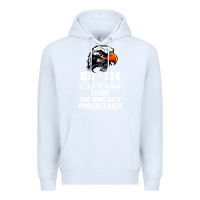 White dd 214 Premium Hoodie - artisFamous