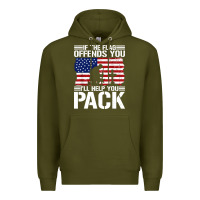 If The Flag Offends You Premium Hoodie | Teevron