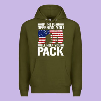 If The Flag Offends You Premium Hoodie Designed By Artisfamous