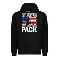 Black if the flag offends you Premium Hoodie - artisFamous