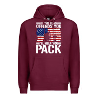 Burgundy if the flag offends you Premium Hoodie - artisFamous