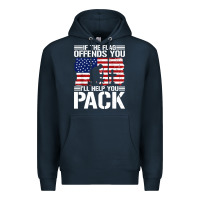 Navy if the flag offends you Premium Hoodie - artisFamous