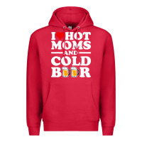 Cardinal i love heart hot moms cold beer funny adult drinking joke Premium Hoodie - artisFamous