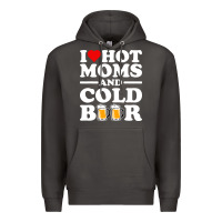 Smoke i love heart hot moms cold beer funny adult drinking joke Premium Hoodie - artisFamous