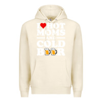 Tofu i love heart hot moms cold beer funny adult drinking joke Premium Hoodie - artisFamous