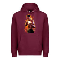 Burgundy bruce leroy Premium Hoodie - artisFamous
