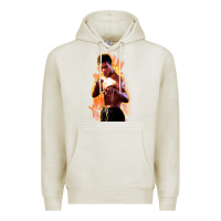 Oatmeal Heather bruce leroy Premium Hoodie - artisFamous