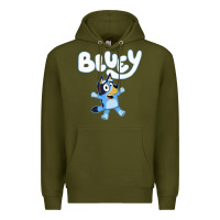 Army Green blue cats Premium Hoodie - artisFamous