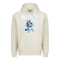 Oatmeal Heather blue cats Premium Hoodie - artisFamous