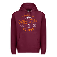 Burgundy crater lake oregon national park vintage retro Premium Hoodie - artisFamous