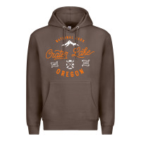 Coffee crater lake oregon national park vintage retro Premium Hoodie - artisFamous