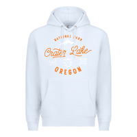 White crater lake oregon national park vintage retro Premium Hoodie - artisFamous