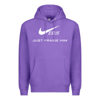 Purple jesus just praise him jesus surfed christian Premium Hoodie - artisFamous