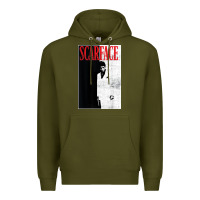 Army Green scarface distressed movie photo Premium Hoodie - artisFamous