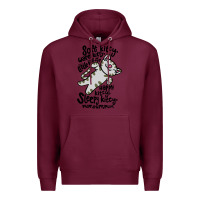 Burgundy soft kitty warm kitty Premium Hoodie - artisFamous