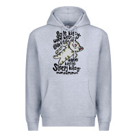 Heather Grey soft kitty warm kitty Premium Hoodie - artisFamous