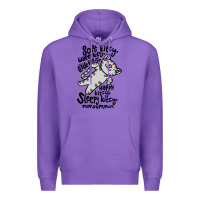 Purple soft kitty warm kitty Premium Hoodie - artisFamous