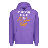 Purple my favorite season is pumpkin spice Premium Hoodie - artisFamous