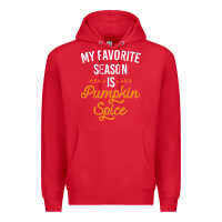 Red my favorite season is pumpkin spice Premium Hoodie - artisFamous