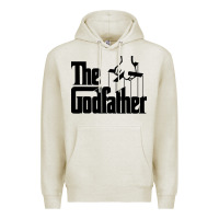 Oatmeal Heather the godfather original white title Premium Hoodie - artisFamous
