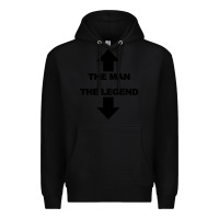 Black the man the legend funny adult humor Premium Hoodie - artisFamous