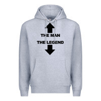 Heather Grey the man the legend funny adult humor Premium Hoodie - artisFamous