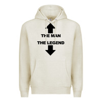 Oatmeal Heather the man the legend funny adult humor Premium Hoodie - artisFamous