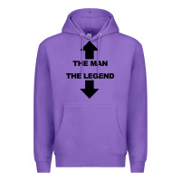 Purple the man the legend funny adult humor Premium Hoodie - artisFamous