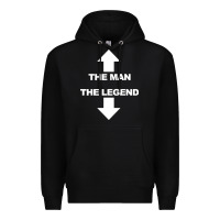 Black the man the legend funny adult humor Premium Hoodie - artisFamous