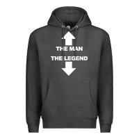 Charcoal Heather the man the legend funny adult humor Premium Hoodie - artisFamous