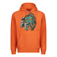 Carrot western indian headdress with skull Premium Hoodie - RanaPortraitStore