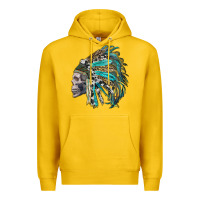 Lemon western indian headdress with skull Premium Hoodie - RanaPortraitStore