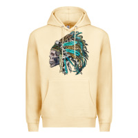 Pina Colada western indian headdress with skull Premium Hoodie - RanaPortraitStore