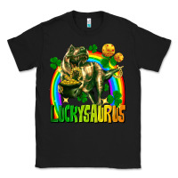 Black luckysaurus St. Patricks Day Classic Tee - FaDigitalArtStudio