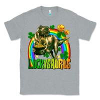 Heather Grey luckysaurus St. Patricks Day Classic Tee - FaDigitalArtStudio