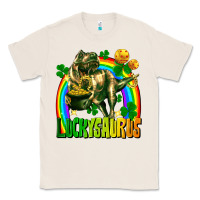 Natural luckysaurus St. Patricks Day Classic Tee - FaDigitalArtStudio