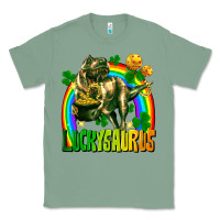 Sage luckysaurus St. Patricks Day Classic Tee - FaDigitalArtStudio