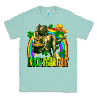 Seafoam luckysaurus St. Patricks Day Classic Tee - FaDigitalArtStudio